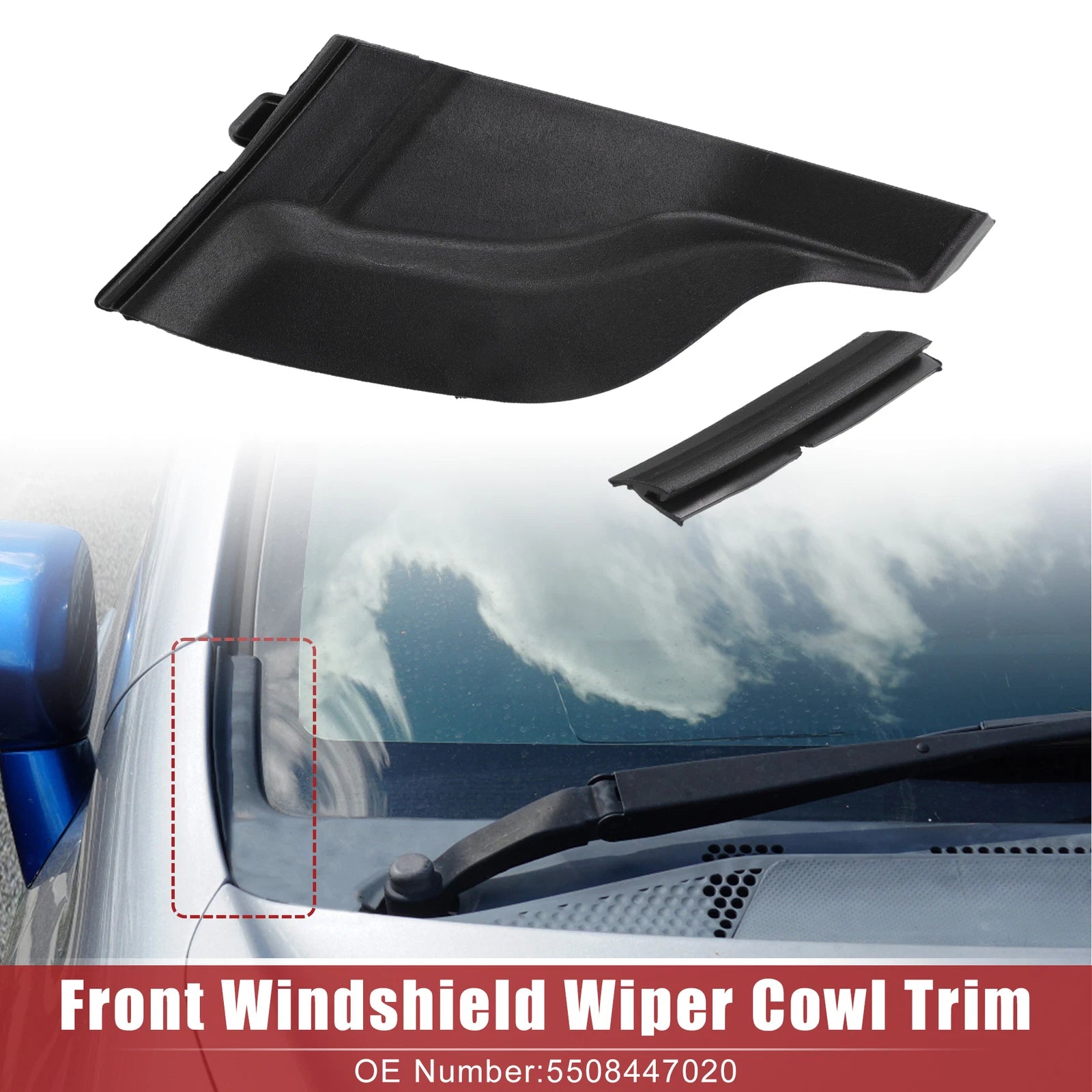 Front Right Windshield Wiper Cowl Cover Trim for Toyota Prius (2010–2015)