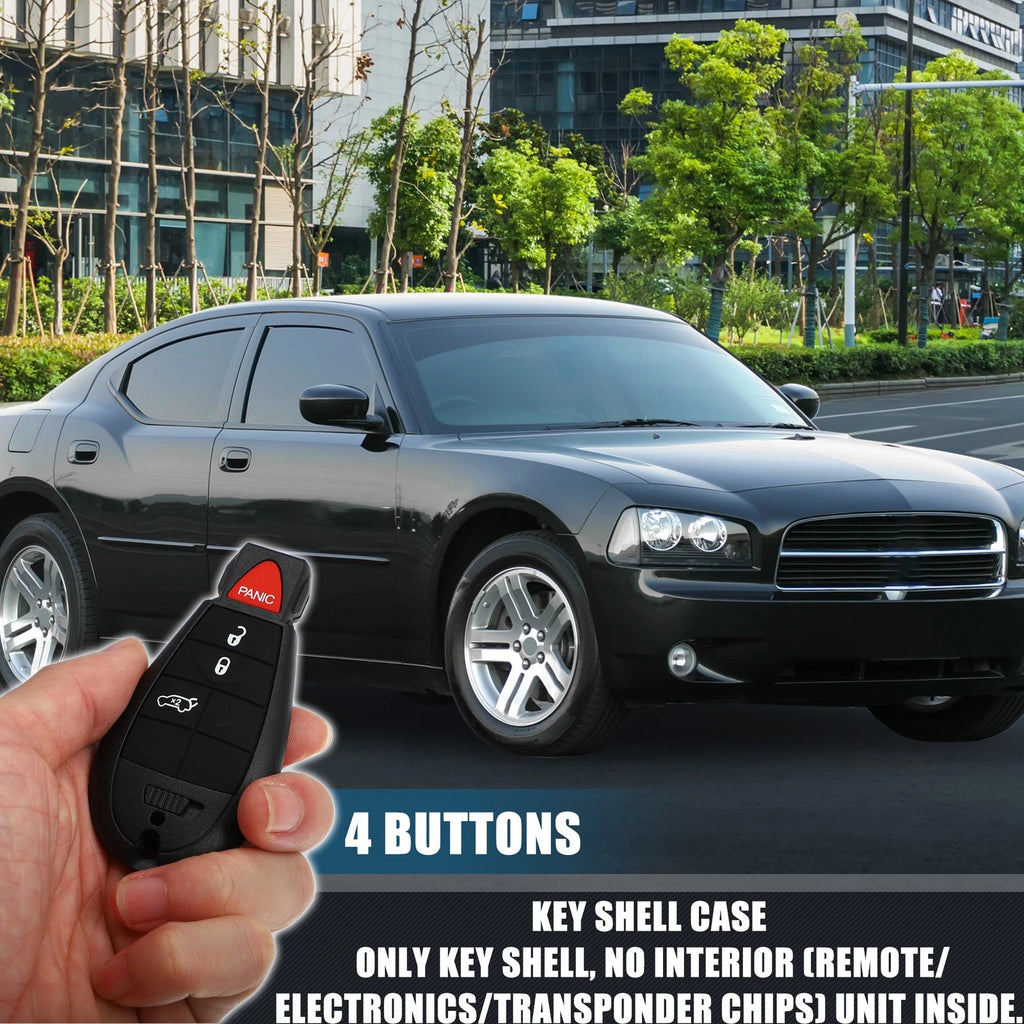 Keyless Entry Remote Key Shell Cover 4 Button for Dodge Chrysler (2011–2018)