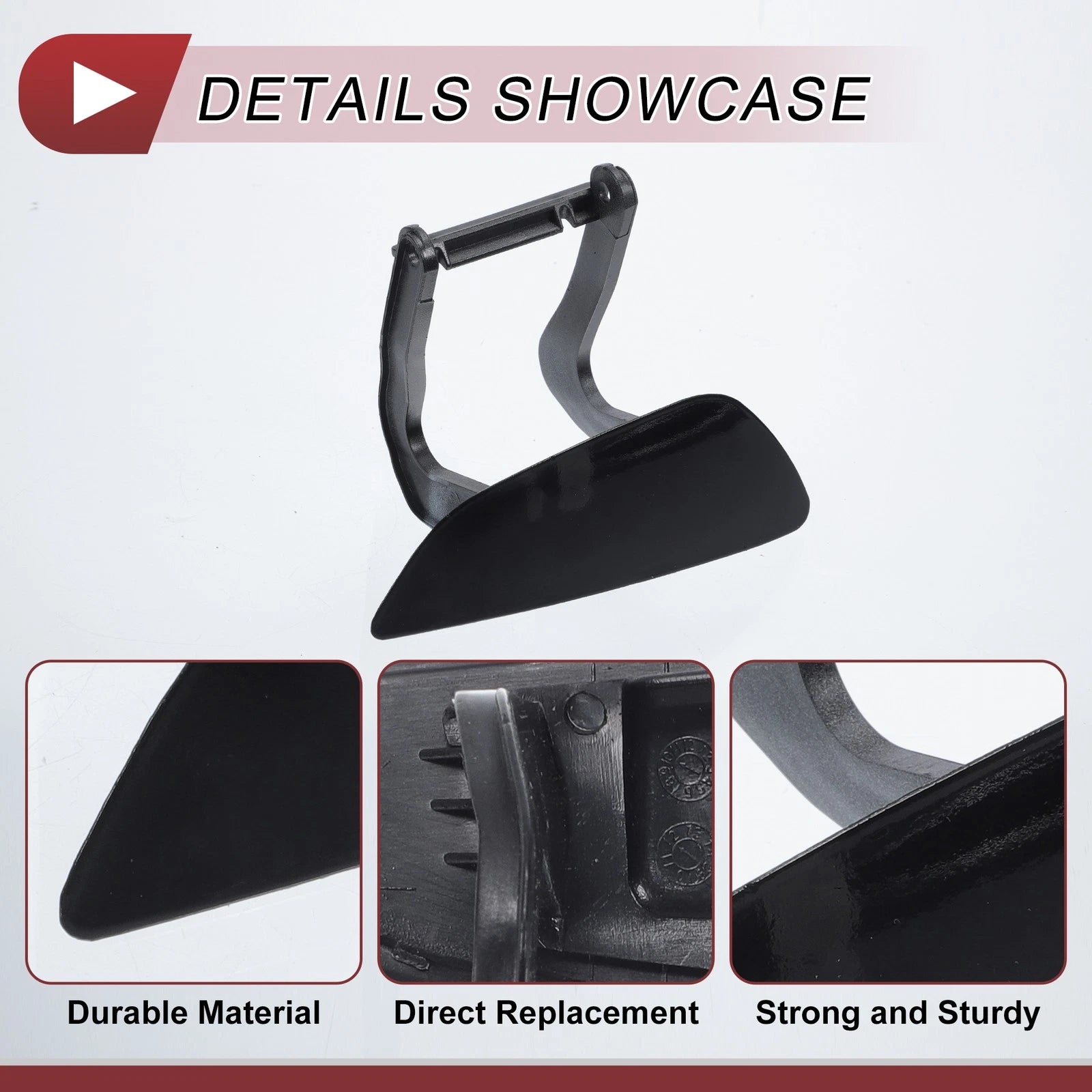 Front Left Washer Nozzle Cover Cap for Audi A8 (2009–2014) 1 Pcs Black