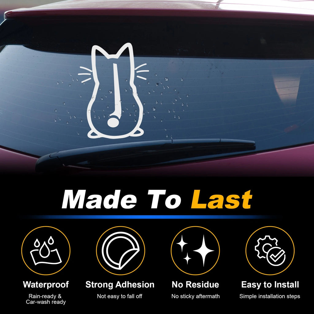 Reflective Bumper Decal for - Cute Kitten Design
