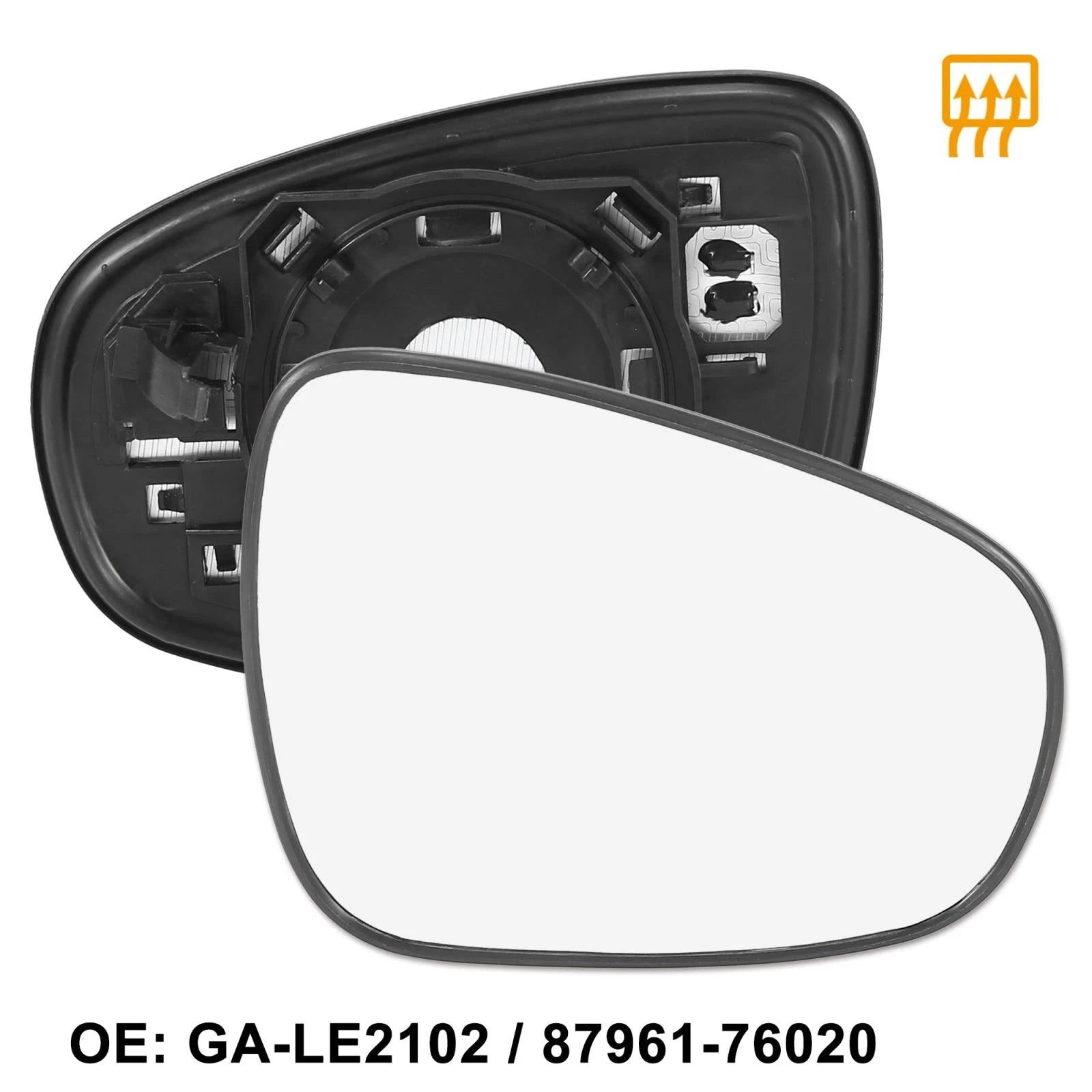 Heated Side Mirror Glass with Backing Passenger Right for Lexus LS460 (2008–2017)