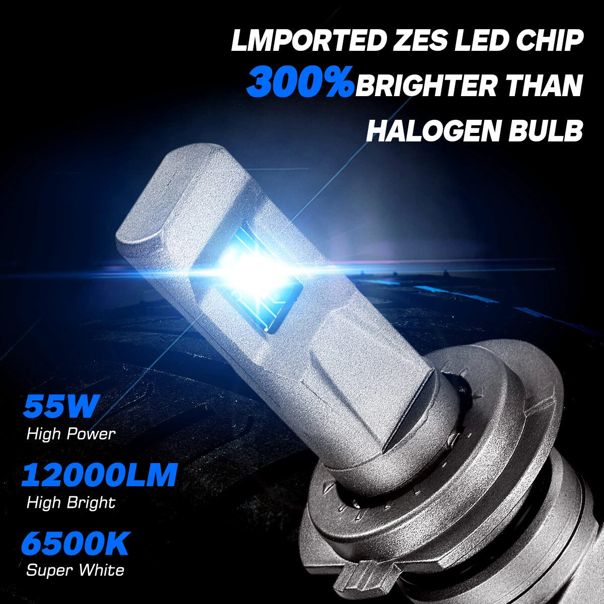 H7 LED Headlight Bulbs for (2015–2023) 6500K 12000LM