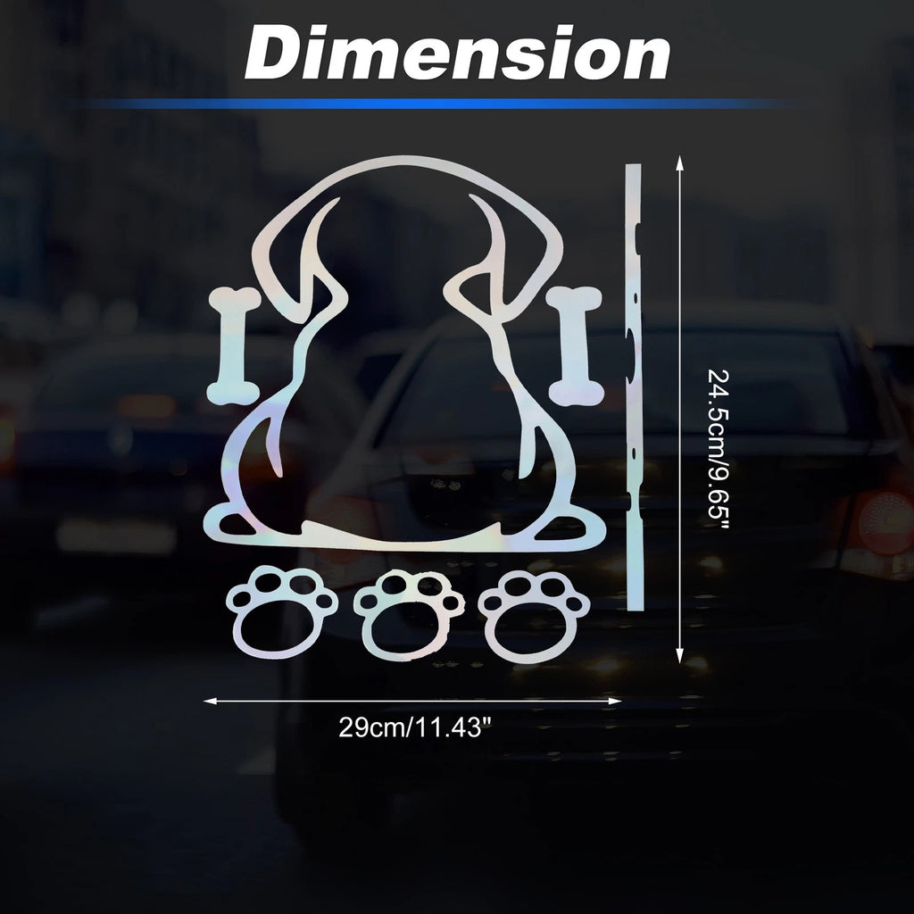 Reflective Bumper Decal for Car (Colorful Laser Square)