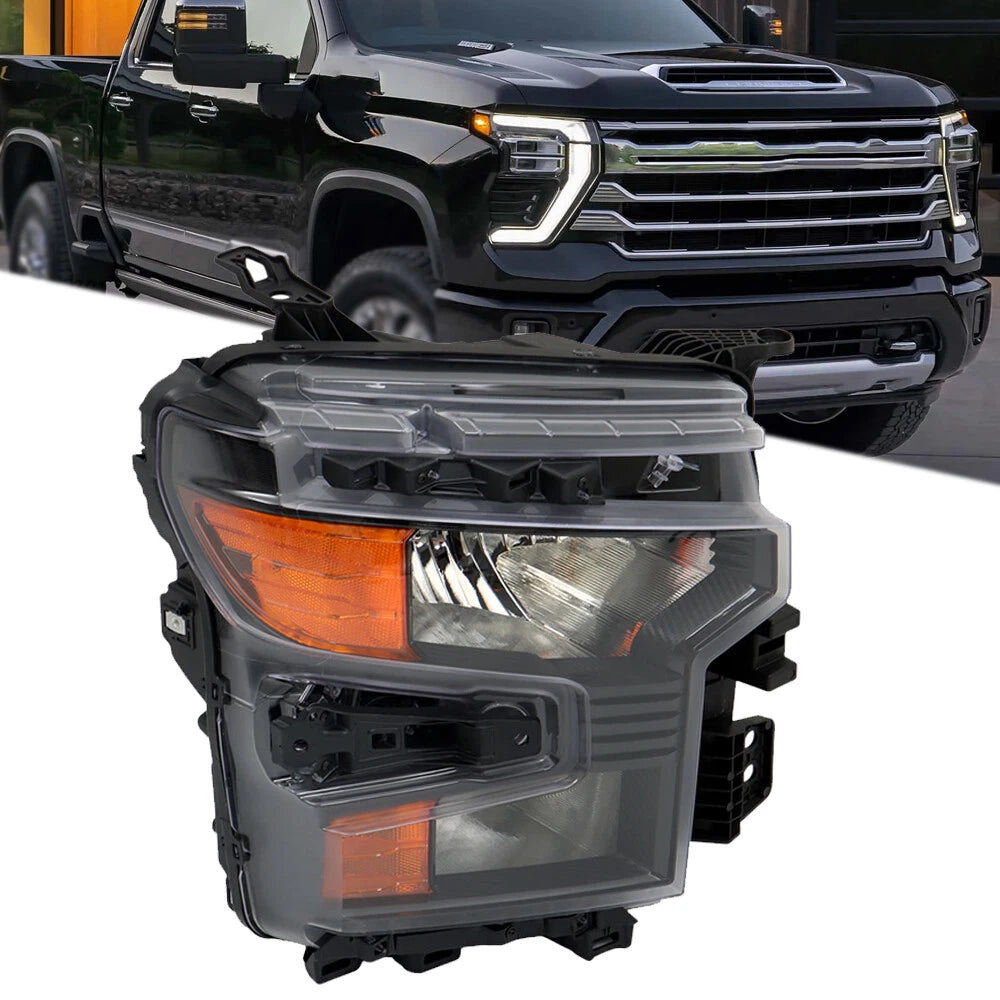 Halogen Headlight for Chevy Silverado 1500 (2022–2024) Passenger Side Black
