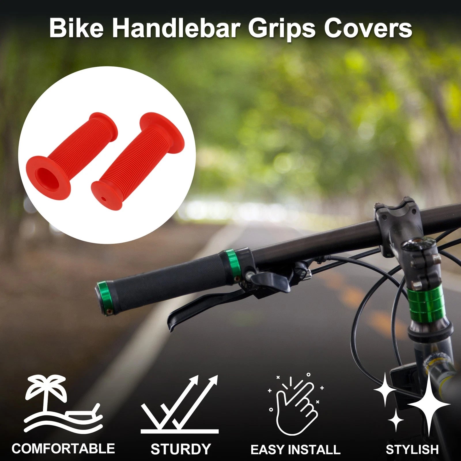 Handlebar Grips 85mm Replacement Set for MTB Bike Universal Fit (Any Year)
