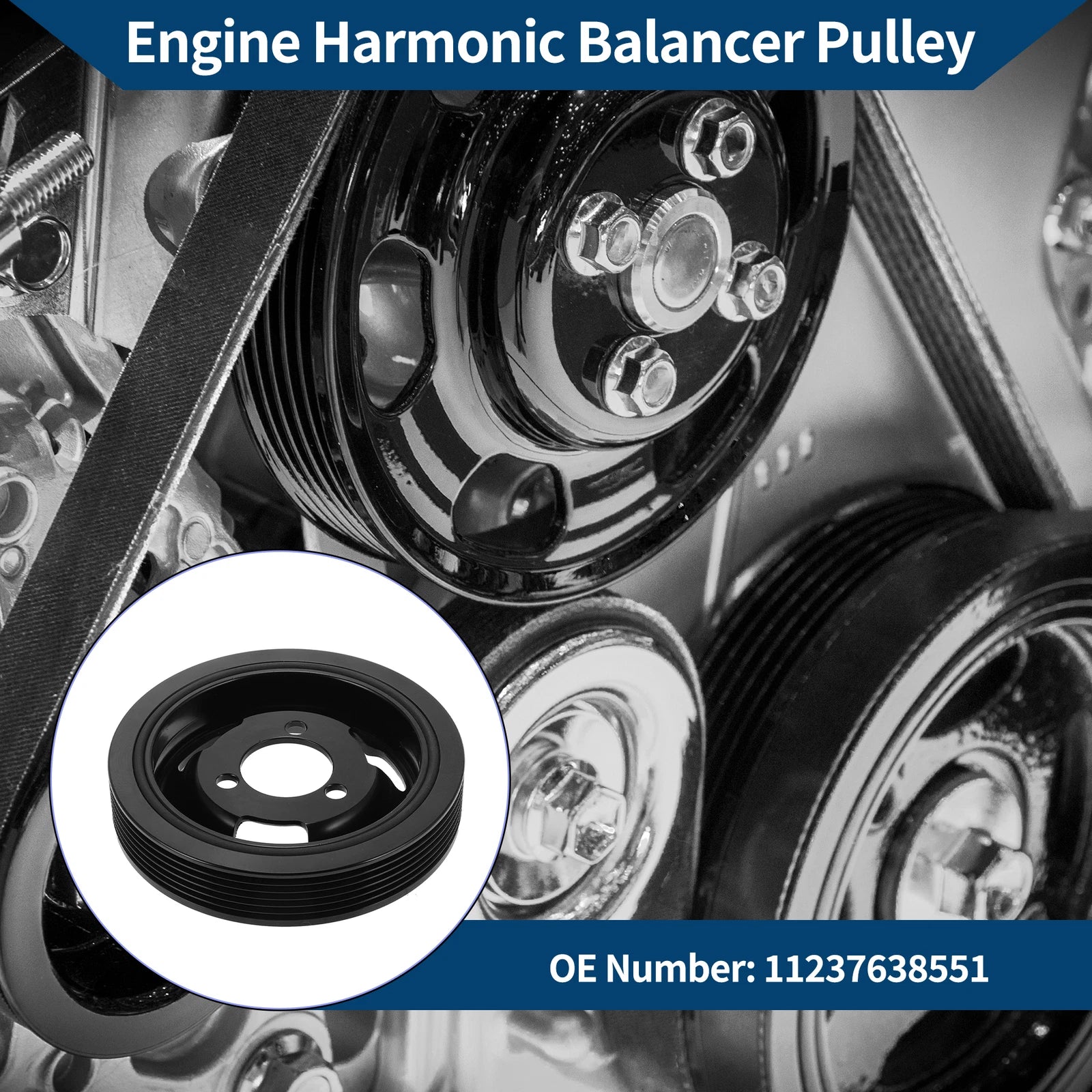 Engine Harmonic Balancer Crank Pulley for Mini Cooper (2002–2021) No.11237638551