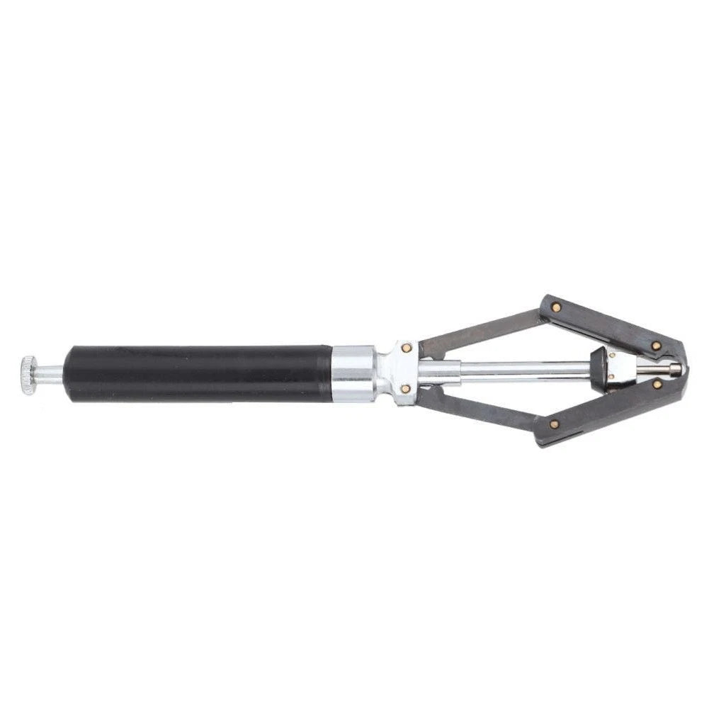 Watch hand plunger puller tool for precise removal of hour minute second hands