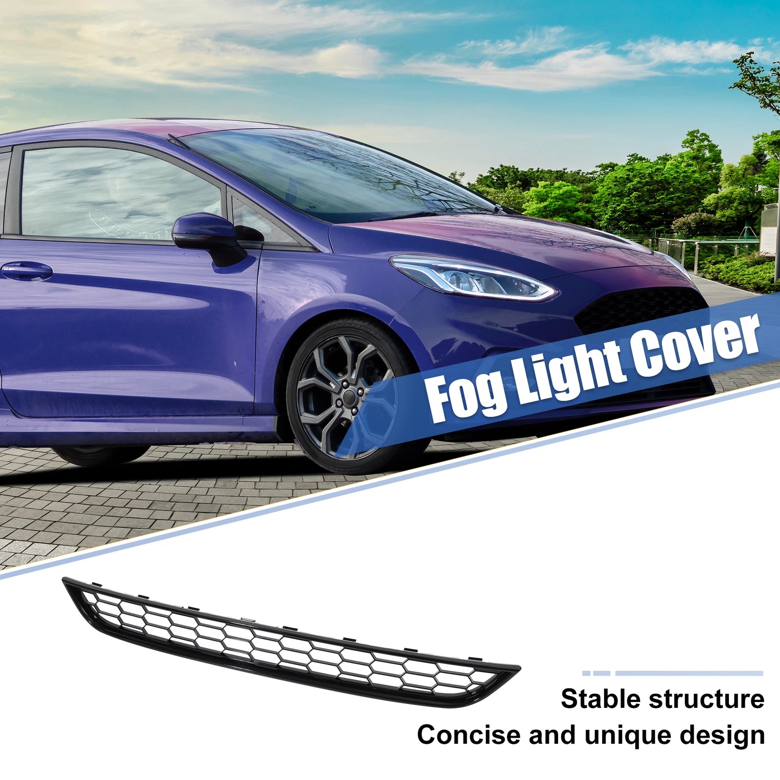 Front Lower Bumper Grille Cover Trim for Ford Fiesta (2013–2017)