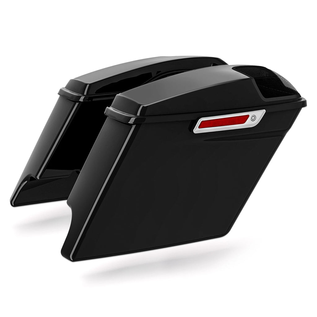 5" Extended Hard Saddle Bags & Speaker Grills for Harley Electra Glide (1993–2013)