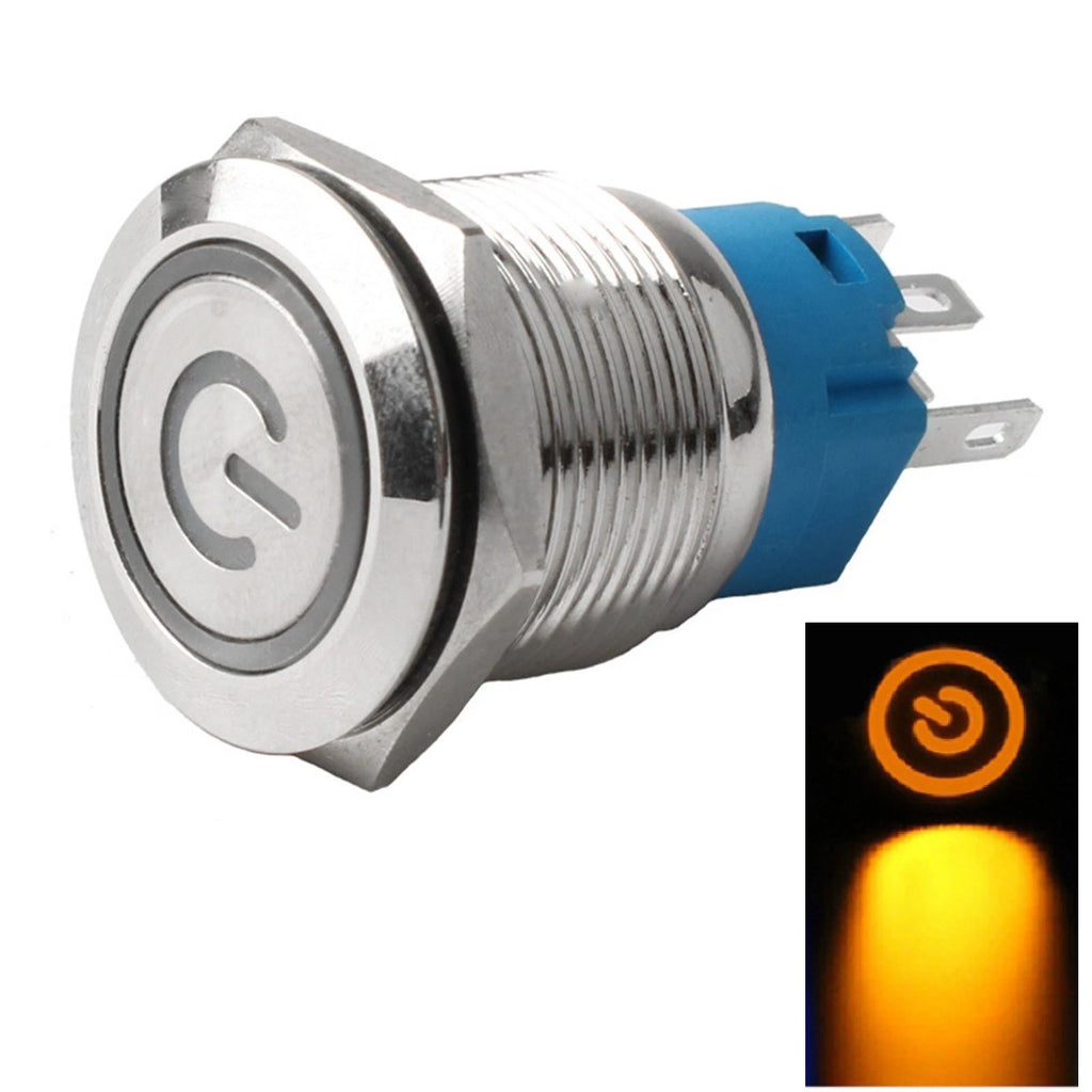 Vandal Proof Stainless Steel Push Button Switch with LED (110V/220V)