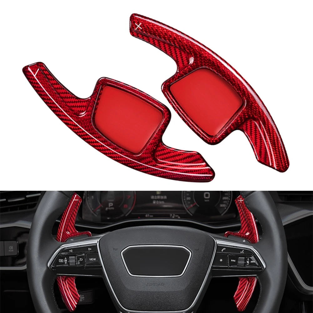 Steering Wheel Shift Paddle Extension for Audi A3 A4 A5 A6 A7 S4 S5 (Carbon Fiber)