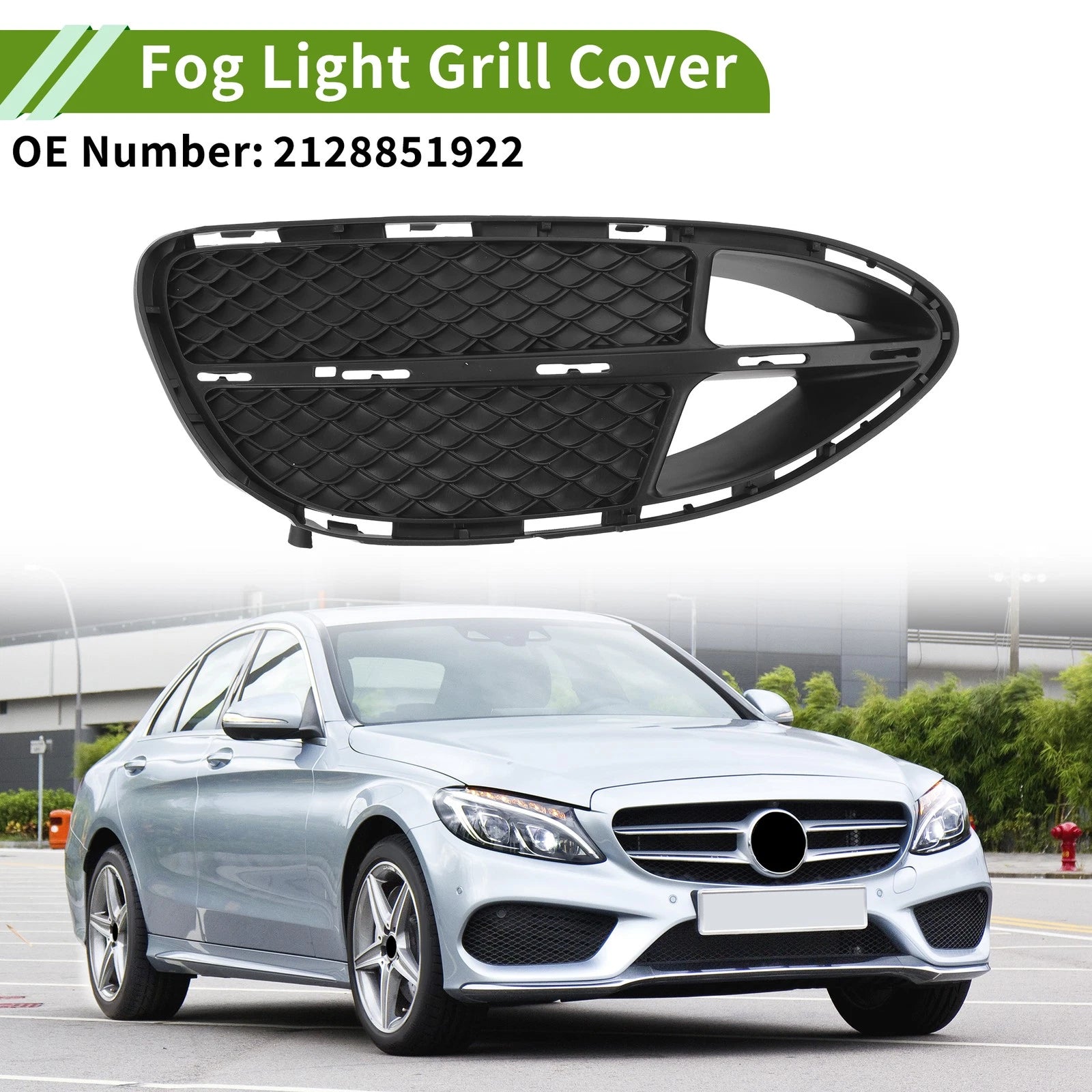 Front Left Fog Light Grill Replacement for Mercedes Benz W212 (2014–2016)
