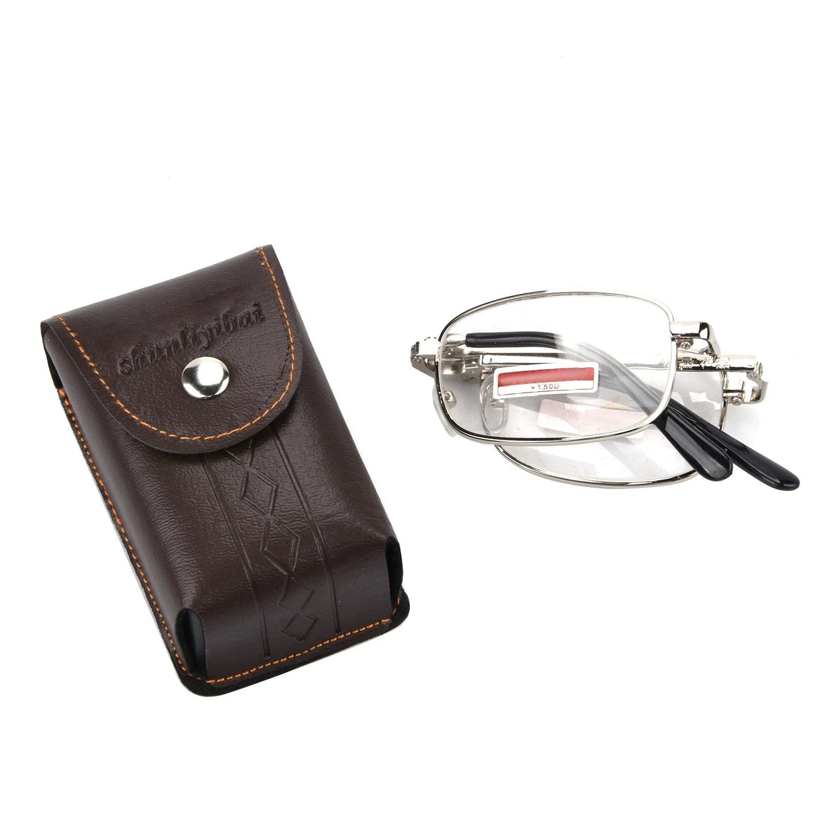 2X Ultralight Foldable Reading Glasses for Men with Case
