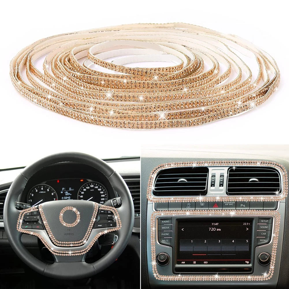 Rhinestone Trim Tape for Upscale Car Interior Decoration