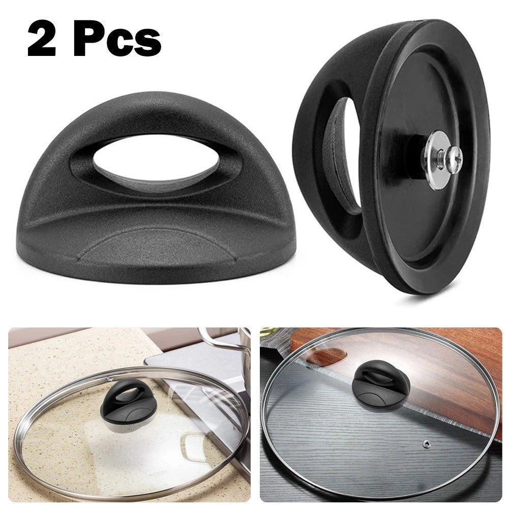 Replacement Pot Lid Knobs for Cookware (Bakelite, Black)