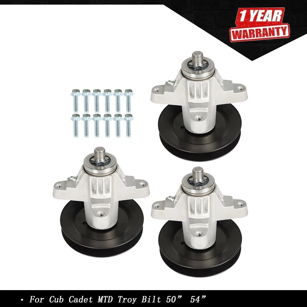 3PK Spindle Assembly for Cub Cadet MTD Troy Bilt 50” 54” (918-04126 618-04126)