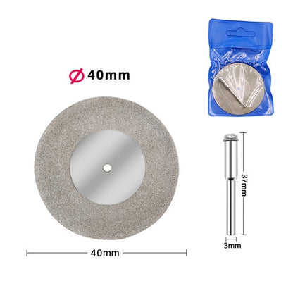 Set of 3 Diamond Cutting Wheels for Gem Jade (40/50/60mm)