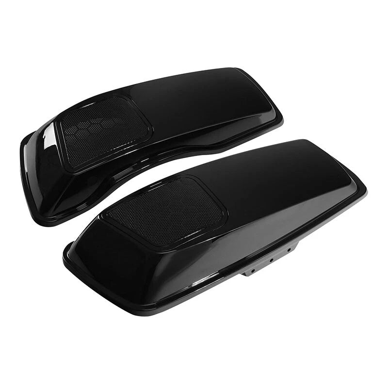 Vivid Black Hard Saddlebags 6x9" Speaker Lids for Harley Electra Glide (2014–2024)