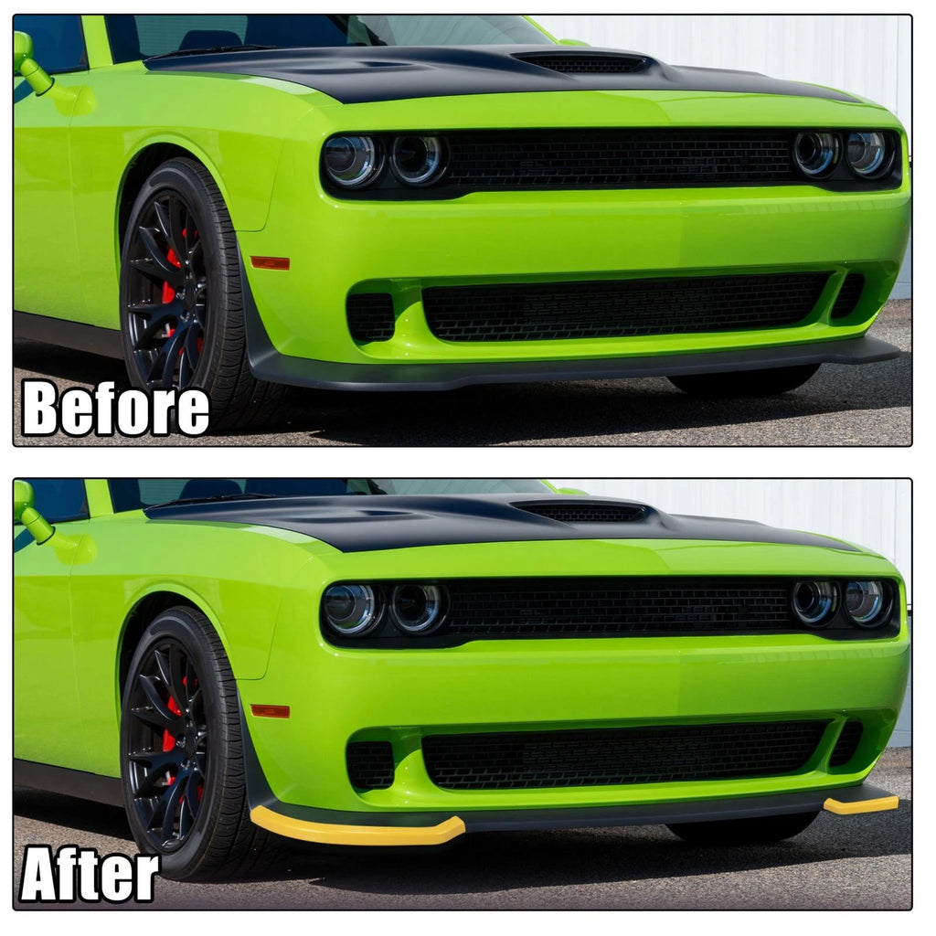Front Bumper Lip Protector Yellow for Dodge Challenger Hellcat (2015–2020)