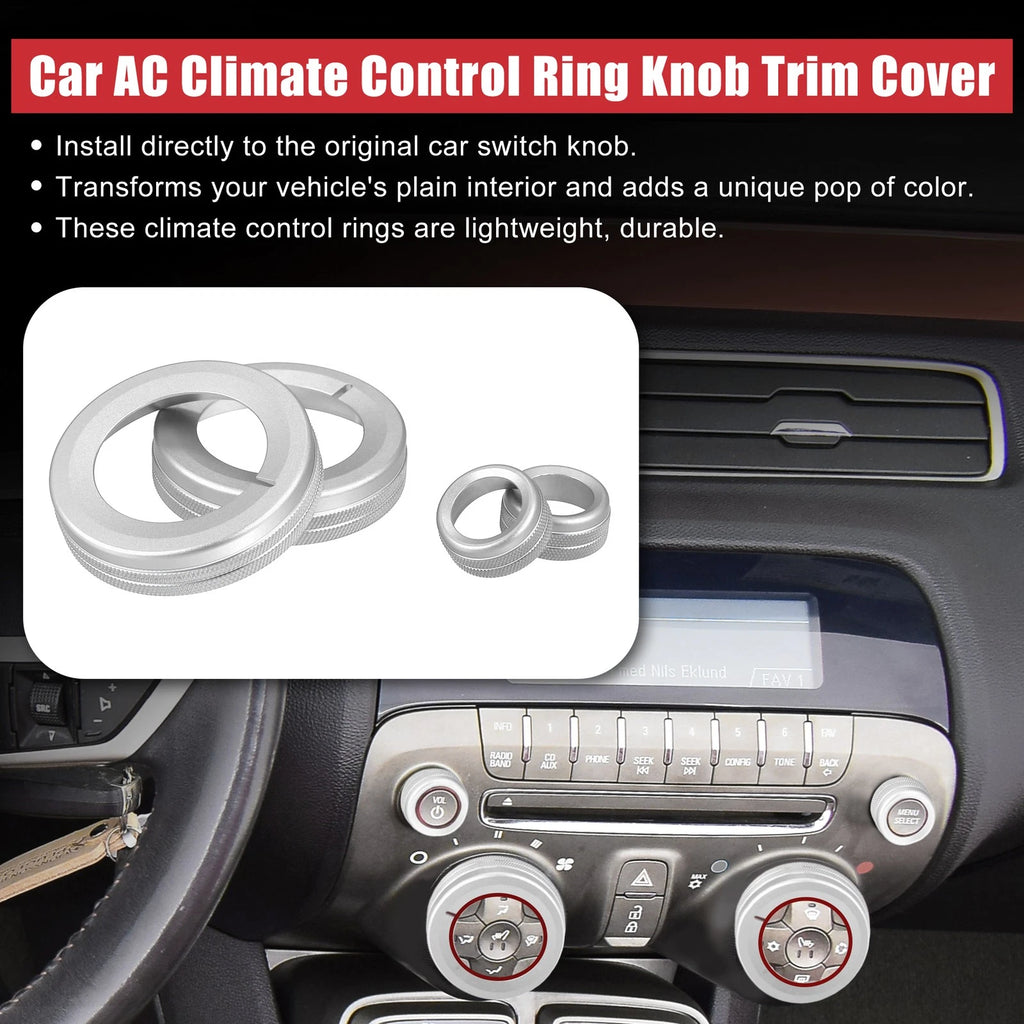 Center Control Ring Knob Cover Replacement for Chevrolet (4pcs) (2005–2015)