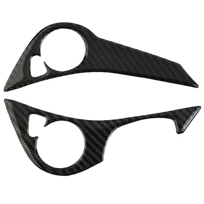 Set of 2 Cover Panel Car Trim Buttons for (2013–2017) Black Carbon Fiber