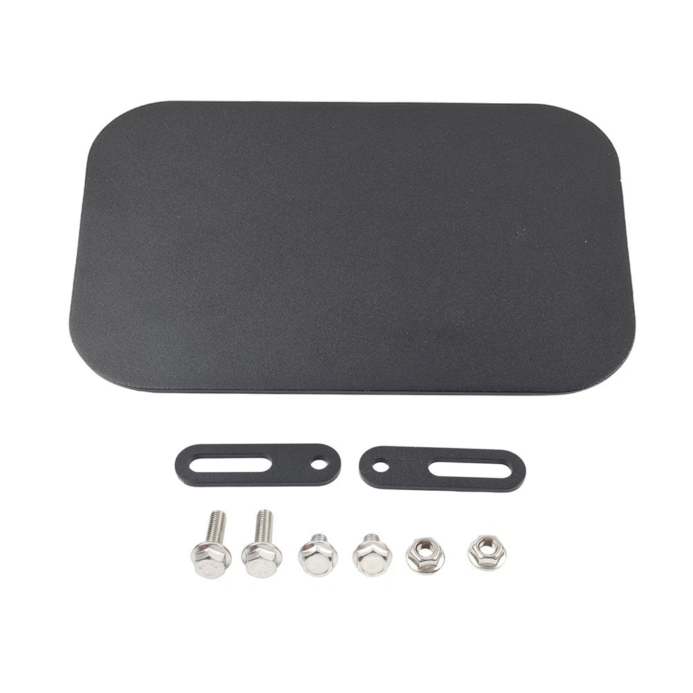 Universal Side Number Plate Panel Cover CNC Black for Motorcycle