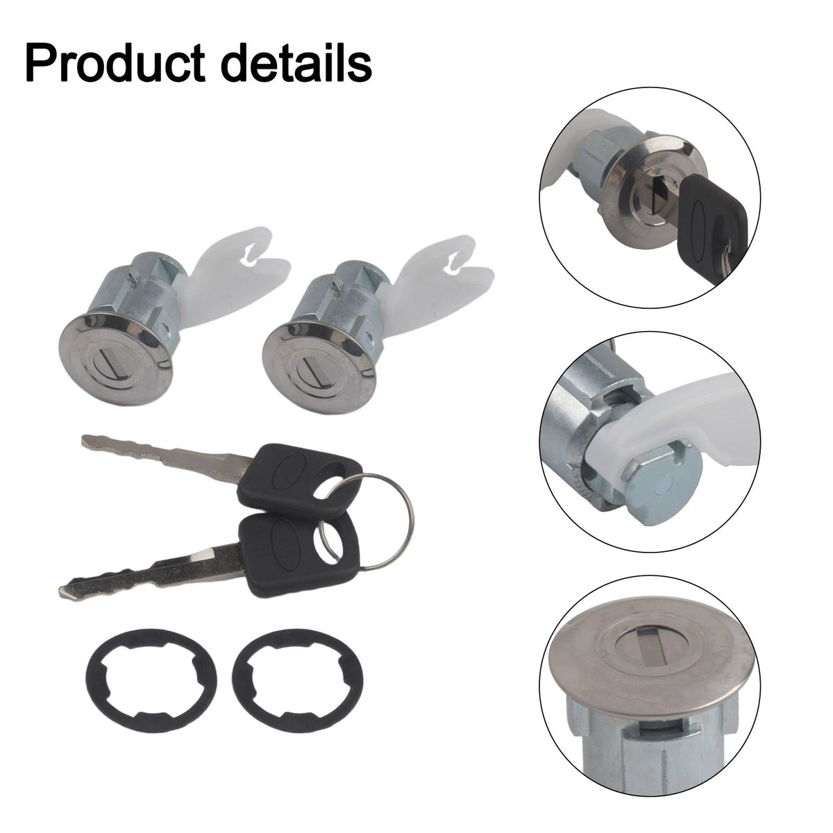 Door Lock Cylinder and Key Set for Ford Models