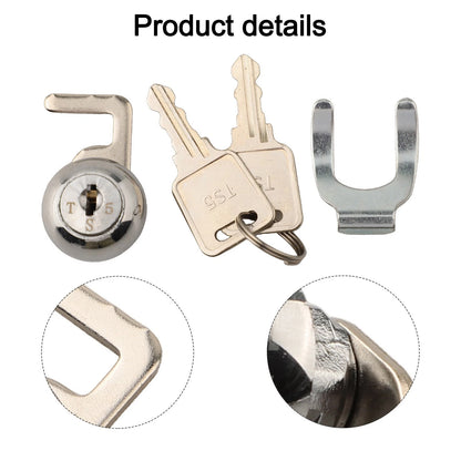 Cam Lock with Quick Clip for Public Telephones and Cabinets