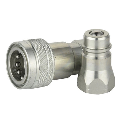 Set of 2 ISO5675 Hydraulic Quick Couplers with Dust Cap for Tractor Applications