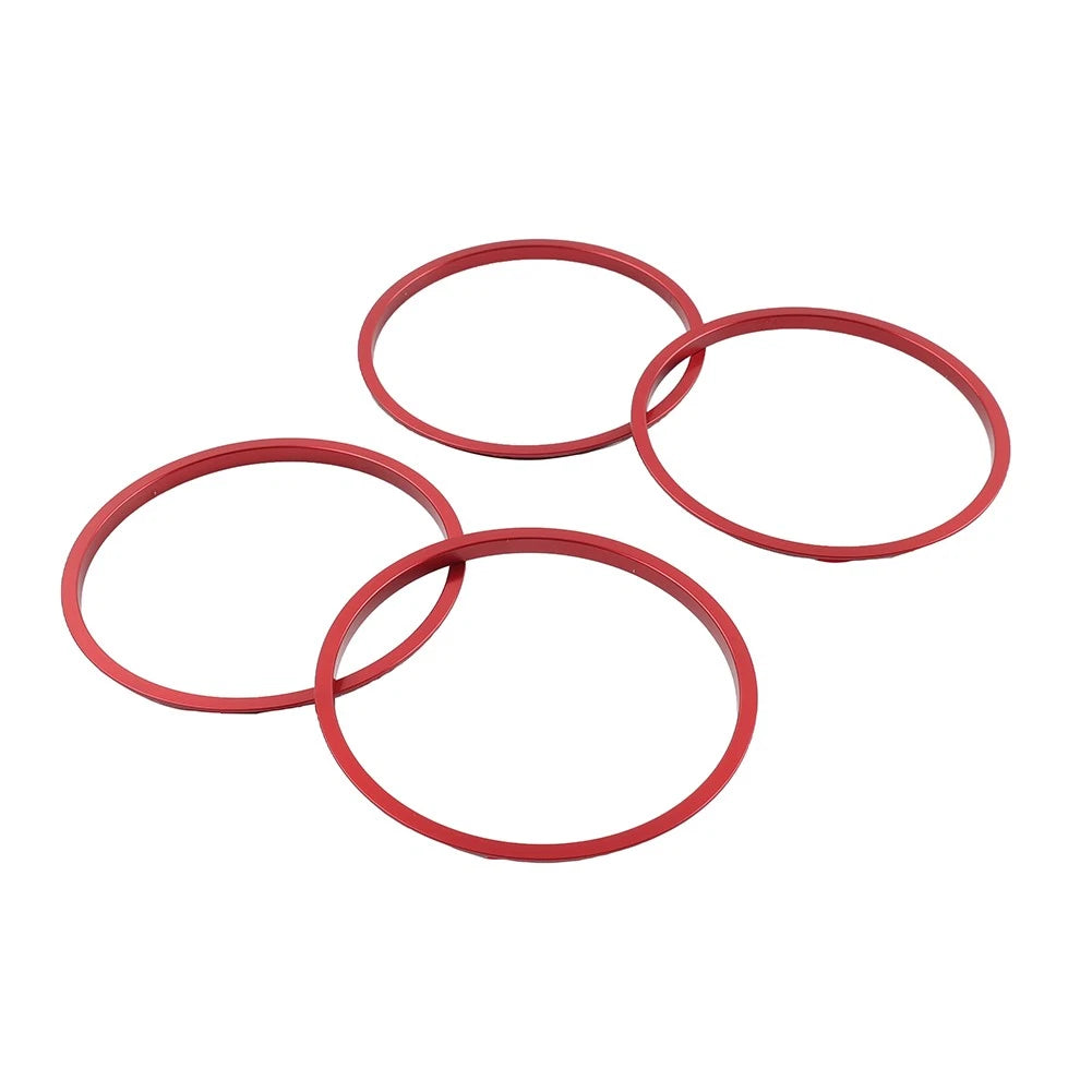 Red AC Outer Vent Rings Trim Covers For Toyota Tacoma 2016-2022