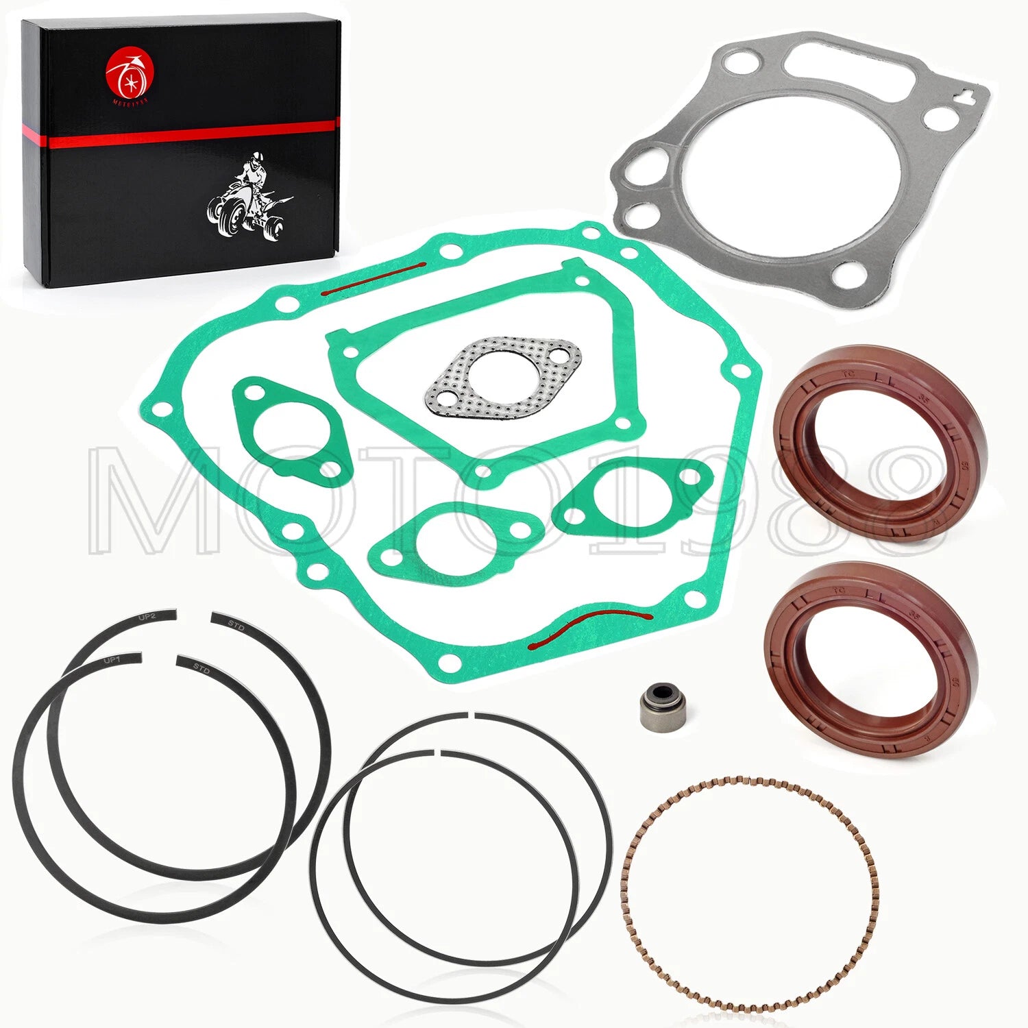 Engine Rebuild Kit with Rings, Gaskets, Seals for Yamaha Golf Cart G21-G28