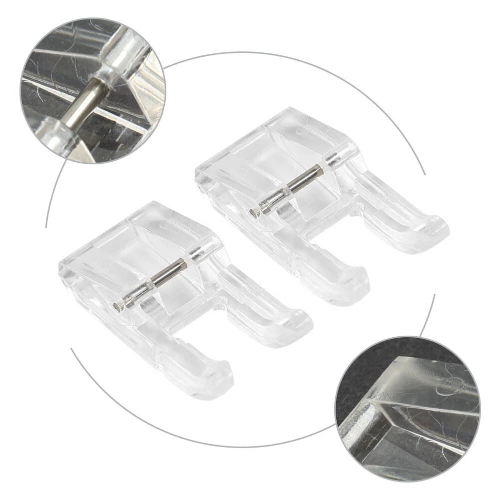 Sewing Machine Presser Foot Snap On Clear Open Toe Embroidery Foot 9909 2PCs