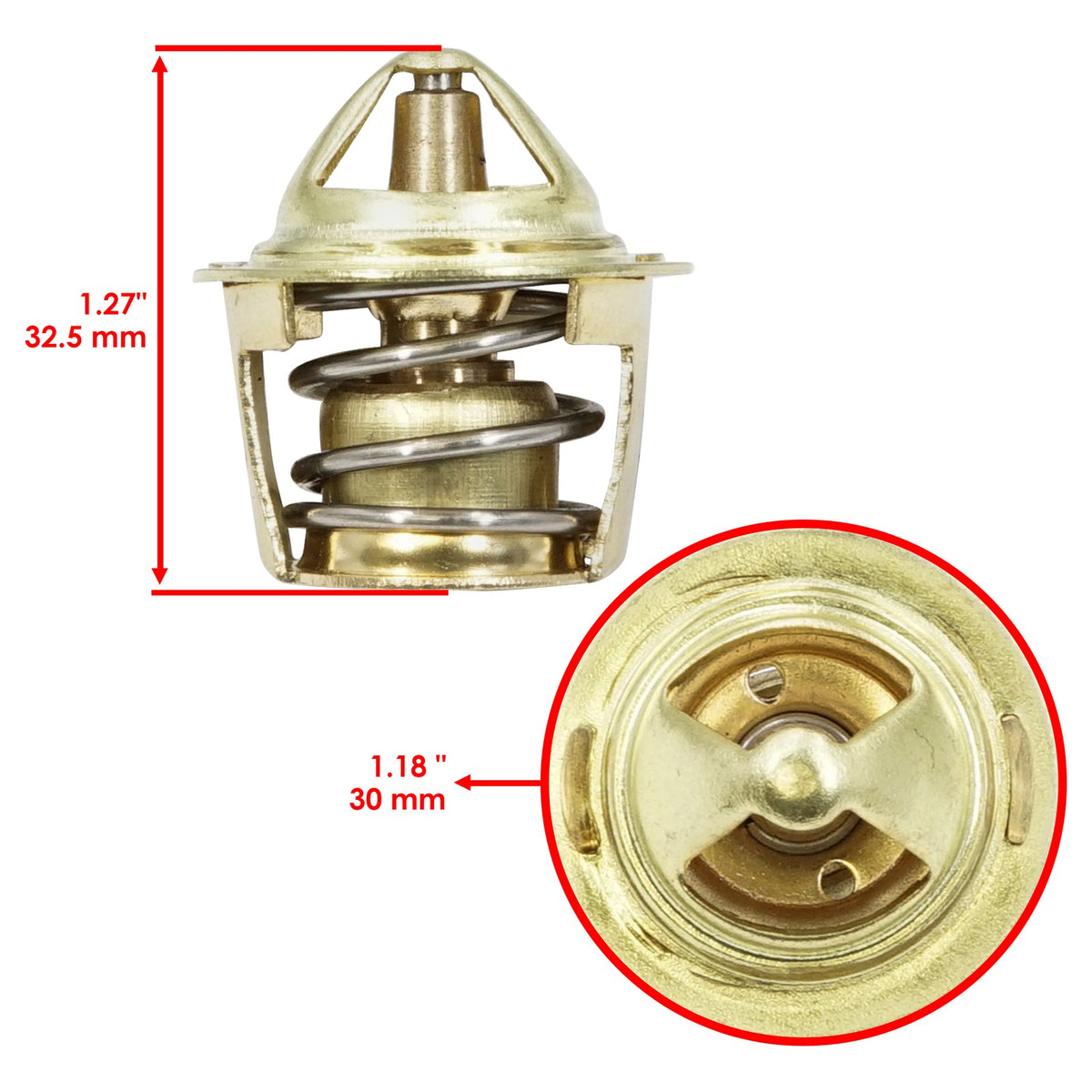 Caltric Thermostat Replacement for Kawasaki Z250SL BR250F (2014–2018)