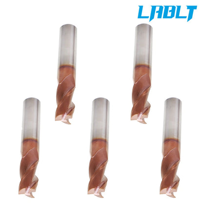 5X 1/2" 3 Flute 37° Helix Carbide End Mill for Aluminum - ZRN Coated