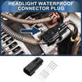 Headlight Waterproof Connector Plug 8 Pin for Ford Buick (1 Set)