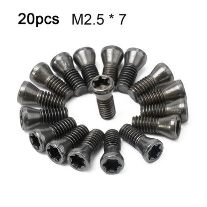 Set of 20 M2.5x7mm Torx Machine Screws for Carbide Insert Lathe Tools