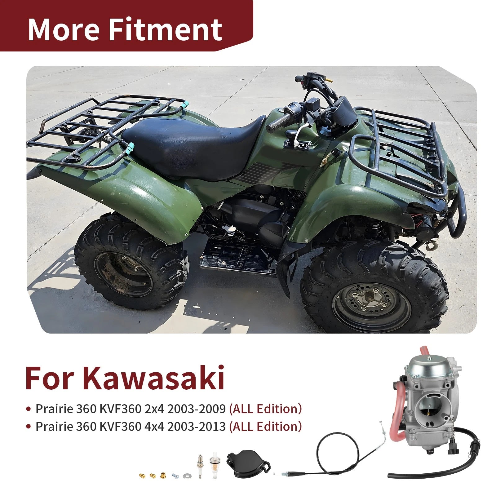 Carburetor for Kawasaki KVF360 Prairie 360 (2003–2013) 15004-0041