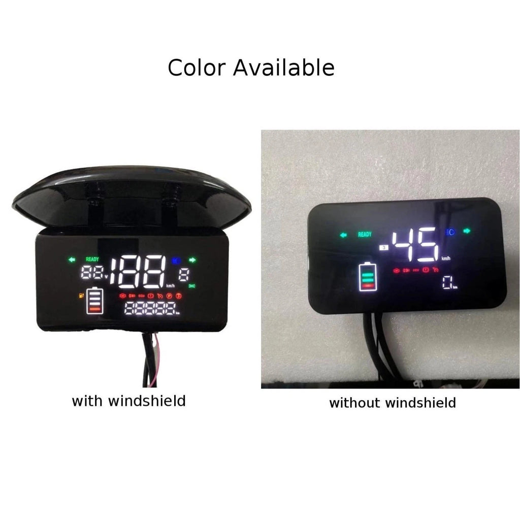 LCD Motor Speedmeter Display for Electric Bikes (48V 72V)