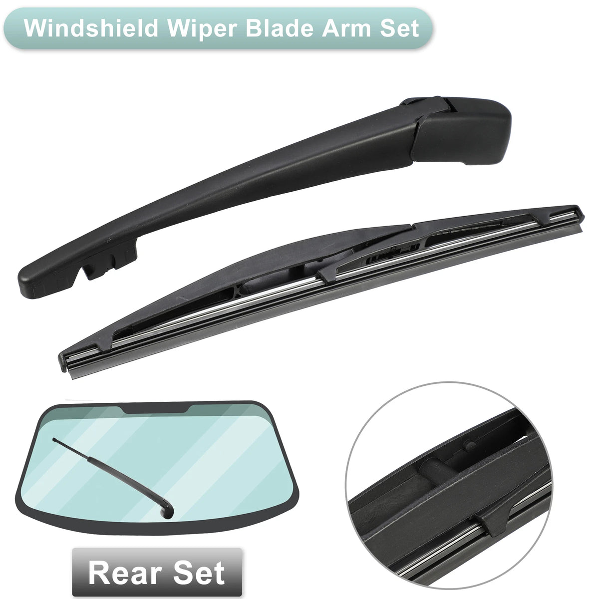 Set of 2 Rear Windshield Wiper Blade Arms for Honda Vezel (2015–2017)