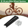 Bicycle Spokes Nipple Set 14G 149mm Carbon Steel Black Universal