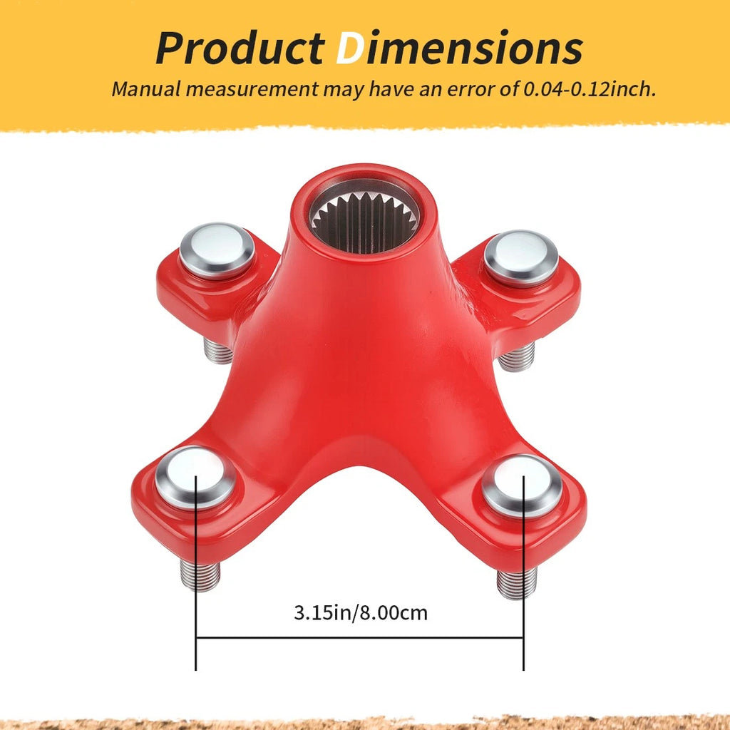2 Rear Wheel Hubs for Honda TRX450R (2004–2009) - Red