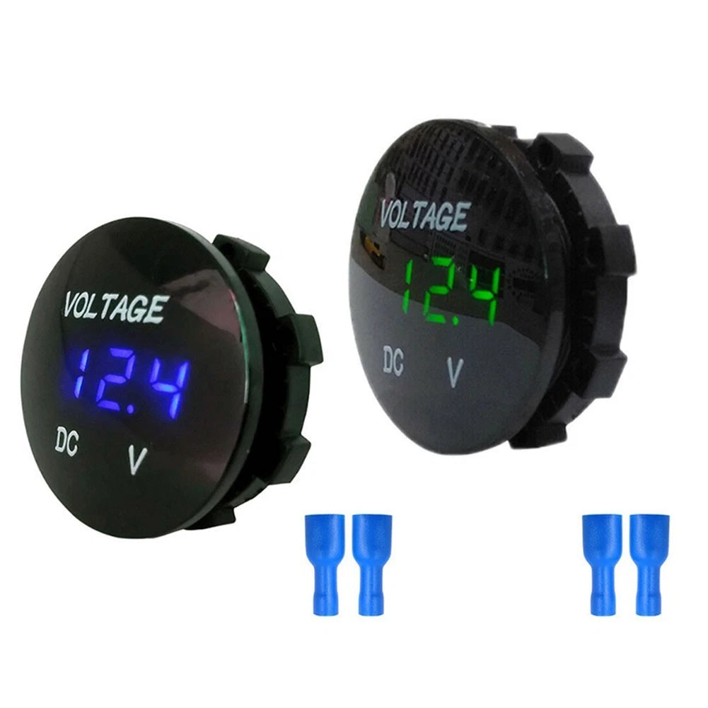 2X Digital LED Waterproof Voltmeter for Car DC 12V 24V