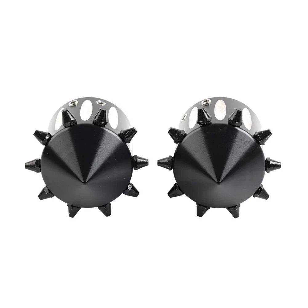 CNC Cut Front Axle Cap Nut Covers for Harley Touring Road King (2014–2023)
