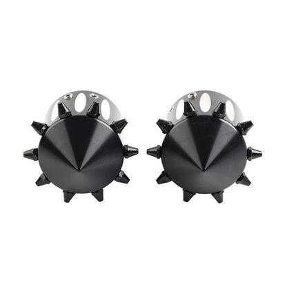 CNC Cut Front Axle Cap Nut Covers for Harley Touring Road King (2014–2023)