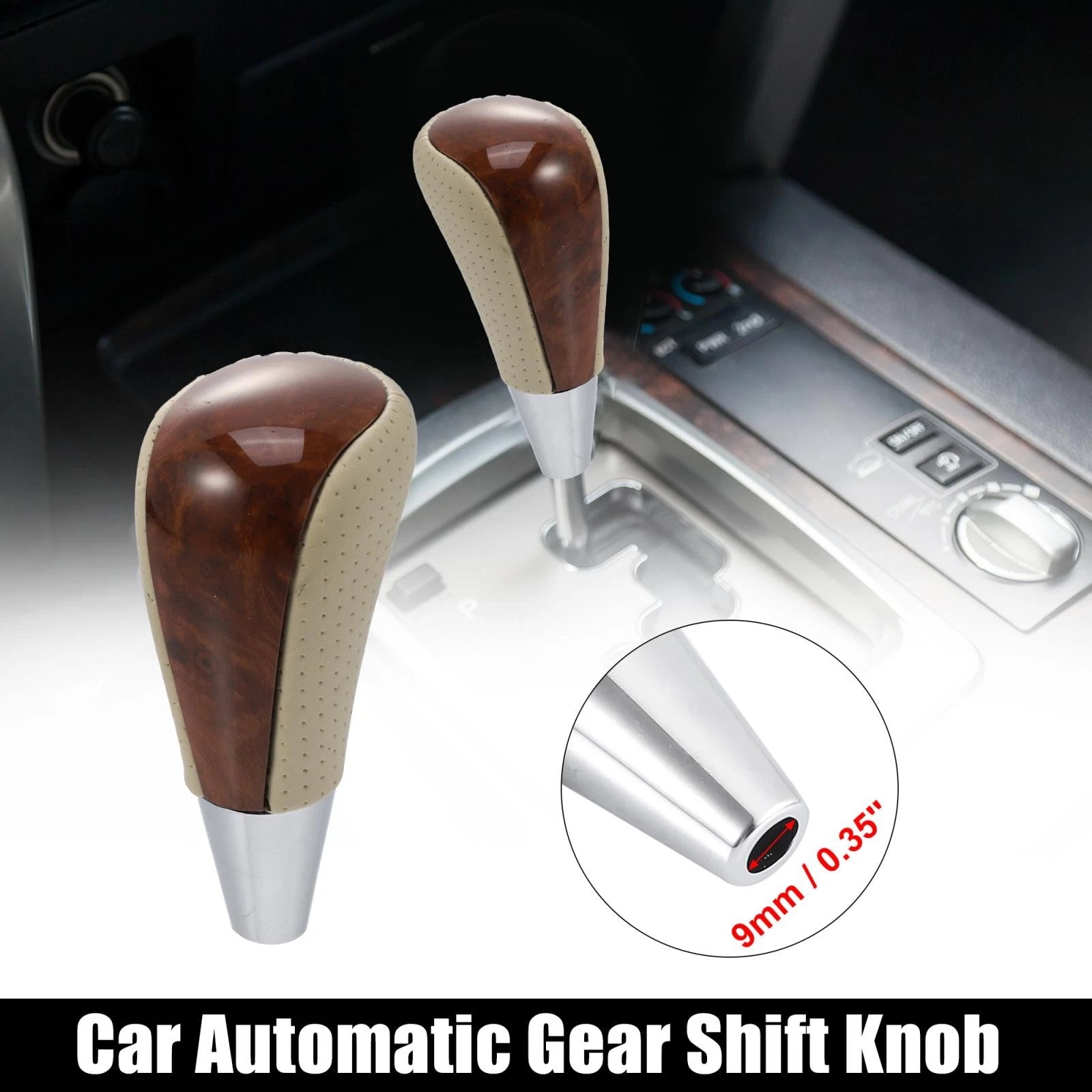 Automatic Gear Stick Shift Knob Replacement for Toyota RAV4 Camry Corolla (Beige)