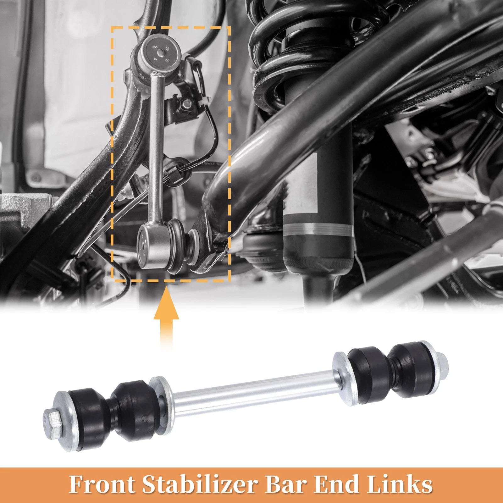 2PCS Front Stabilizer Sway Bar Link Replacement for Ford Mustang GMC Savana 1500 (2011–2018)