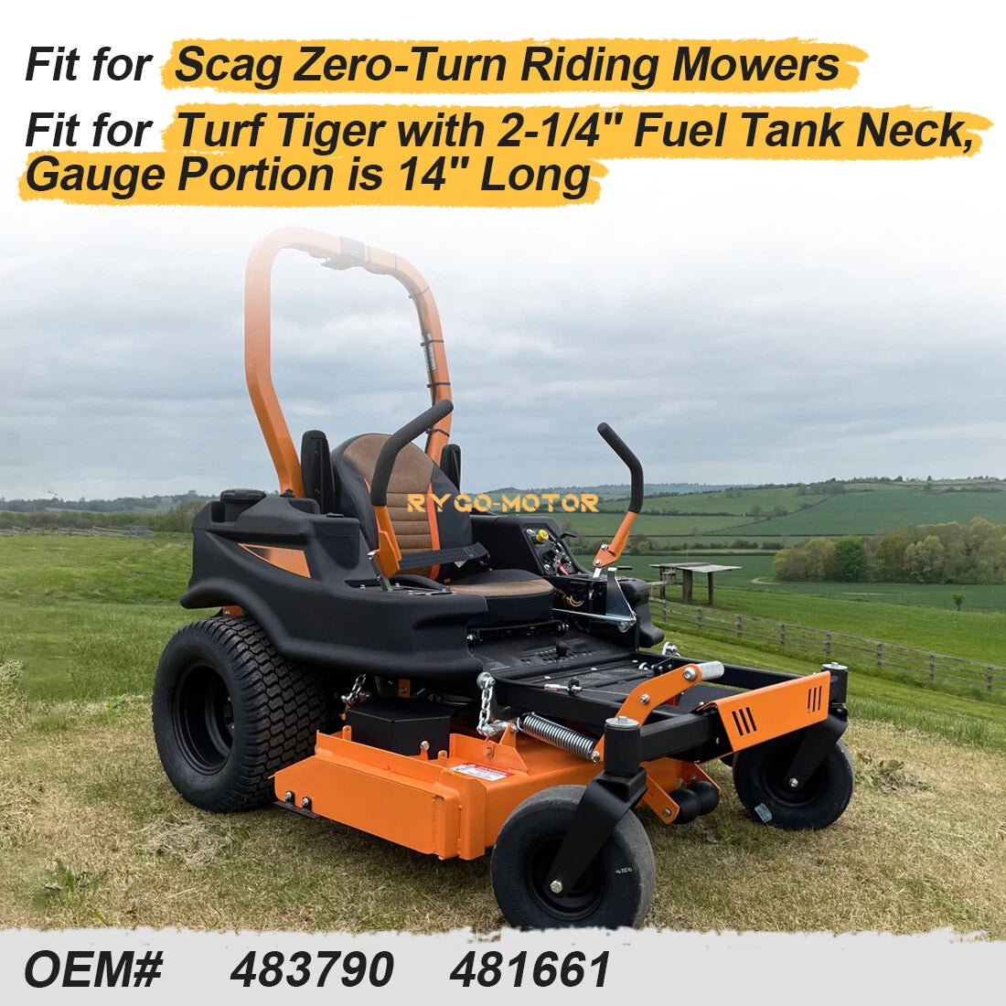 Gas Cap Gauge for Scag Turf Tiger ZTR Mower (483790, 481661)