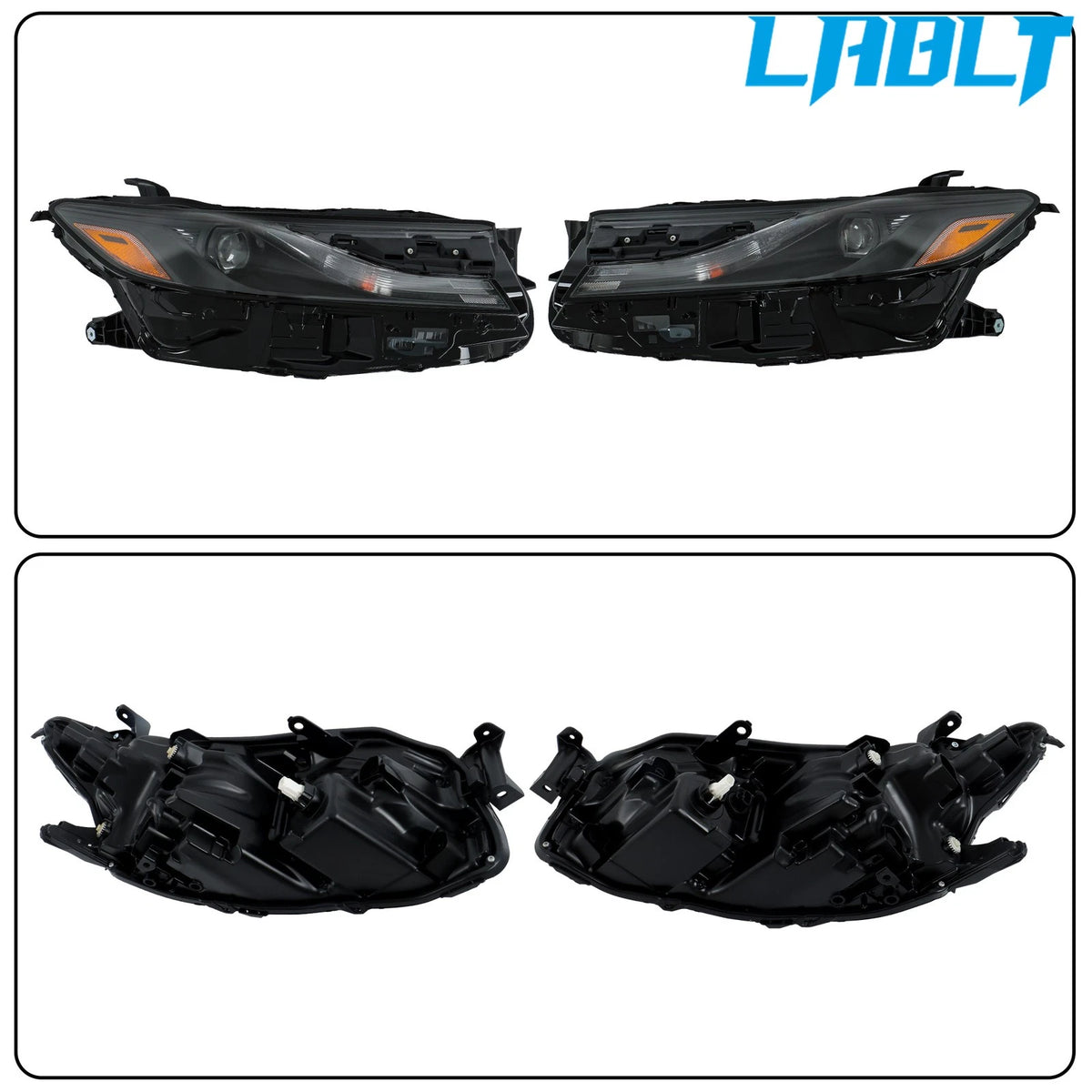 2X LED Single Lens Black Headlights Assembly for Toyota Camry (2025)