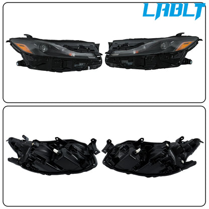 2X LED Single Lens Black Headlights Assembly for Toyota Camry (2025)