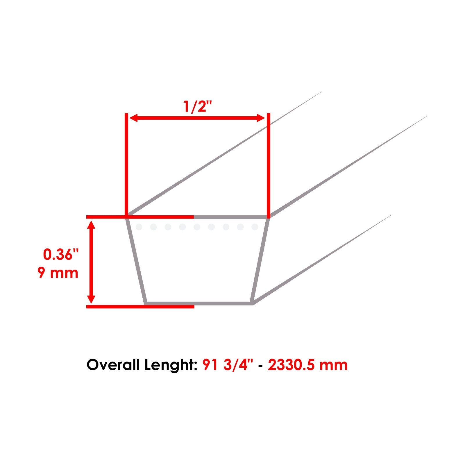 Transmission Belt Replacement for John Deere LA100 (2005–2018)